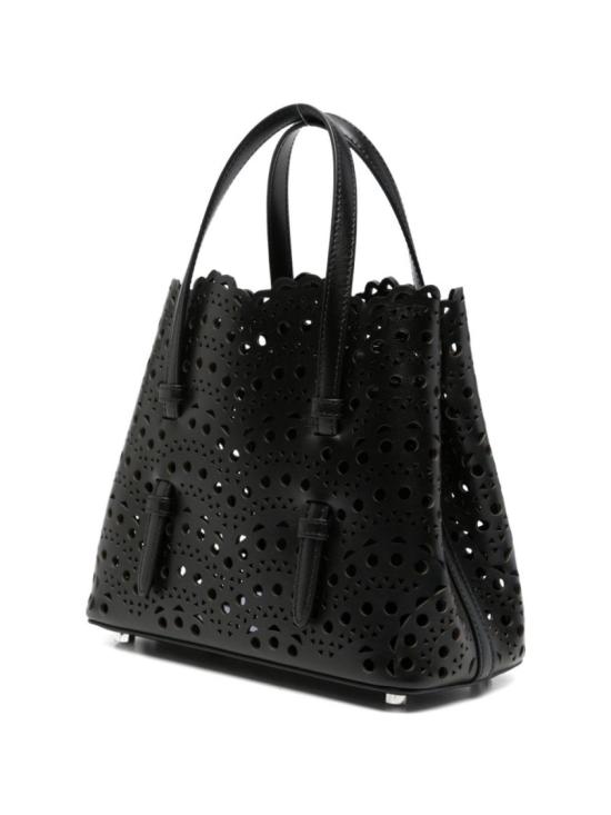 26FW 알라이아 비엔 웨이브 럭스 카프스킨 미나 20 백 AA1S06720I251999 Black - ALAIA