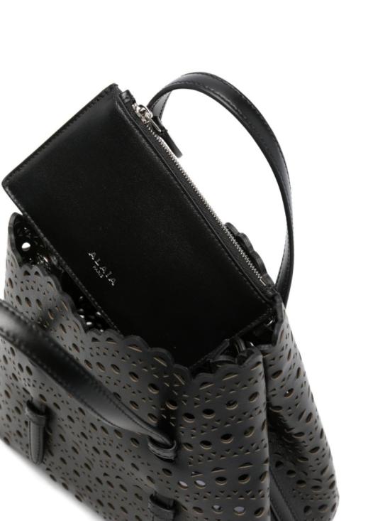 26FW 알라이아 비엔 웨이브 럭스 카프스킨 미나 20 백 AA1S06720I251999 Black - ALAIA