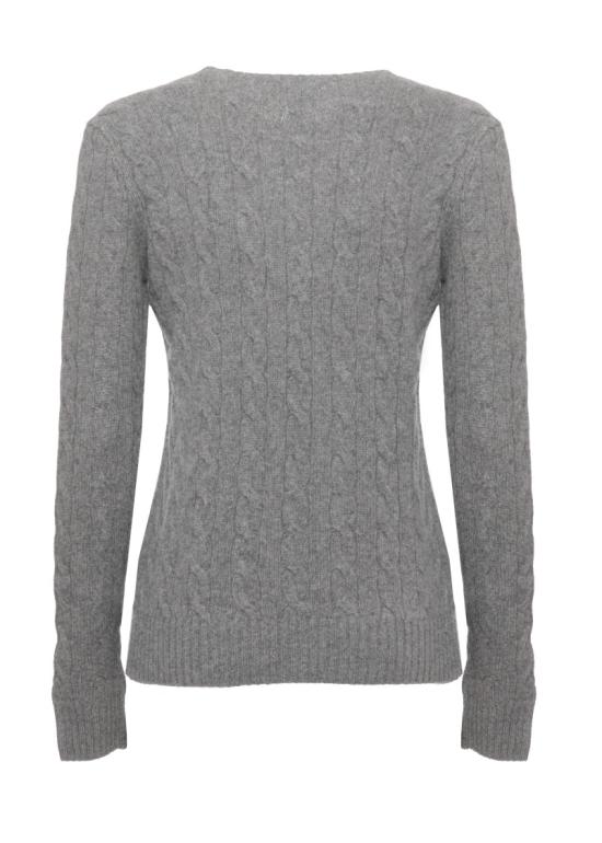 26FW 폴로 랄프로렌 폴로 자수 케이블 니트 스웨터 211971865501 Grey - POLO RALPH LAUREN