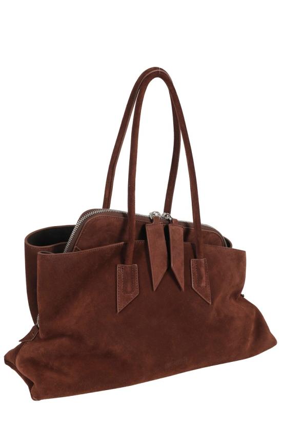 26FW 디 아티코 라 파세지아타 미디엄 탑 핸들 백 250WAH00054 LBT007AA 099 Brown - THE ATTICO