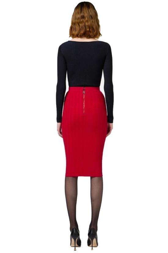  엘리자베타프랜치 스커트 GK05B47E2CG544 Red - ELISABETTA FRANCHI