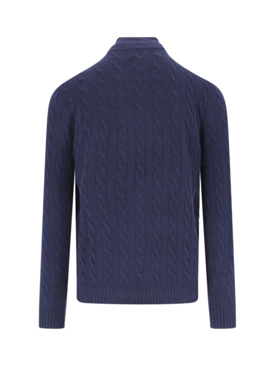 26FW 폴로 랄프로렌 포니 자수 케이블 니트 점퍼 710 876766002 Blue - POLO RALPH LAUREN