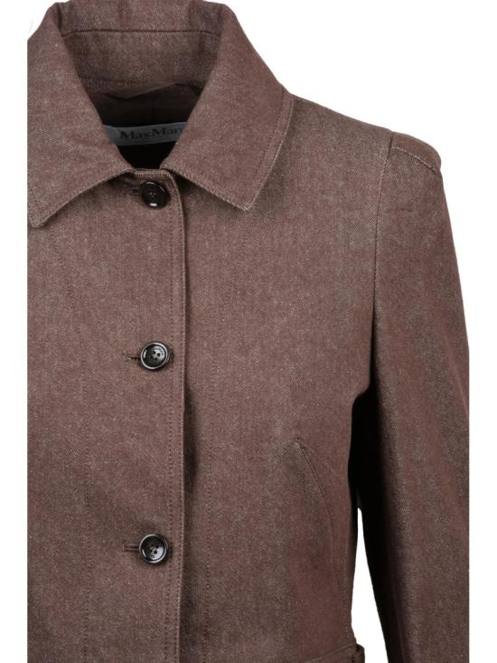 25FW 막스마라 데님 갈색 면 크롭  재킷 - MAX MARA
