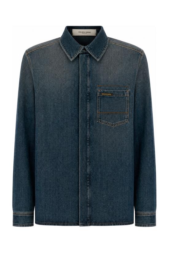 26FW 골든구스 긴팔 셔츠 GMP02757P002654 50100 BLUE