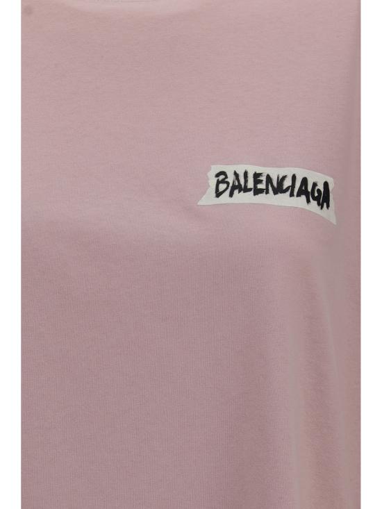 26FW 발렌시아가 반팔 티셔츠 A00497TTVL6 5663 PINK - BALENCIAGA