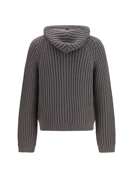 26FW 아워레가시 레벨 리브드 니트 후드 집업 레벨 리브드 니트 후드 집업 M4263LS SAGESTRIPE - OUR LEGACY