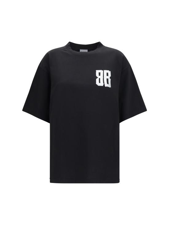 26FW 발렌시아가 반팔 티셔츠 871733TVVE4 1000 BLACK