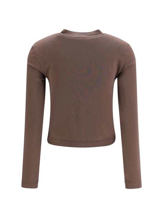 26FW 자크뮈스 그로그랭 로고 롱슬리브 티셔츠 TSW00155AJ00124 850 BROWN - JACQUEMUS