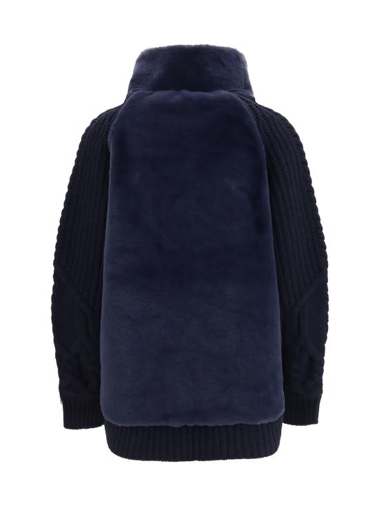 26FW 에르노 컬러 케이블 니트 가디건 MC000203D70016 9200 BLUE - HERNO