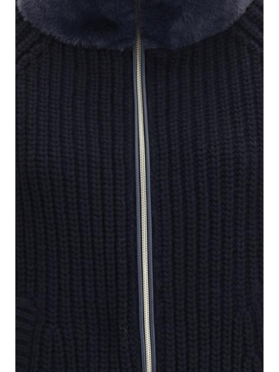 26FW 에르노 컬러 케이블 니트 가디건 MC000203D70016 9200 BLUE - HERNO