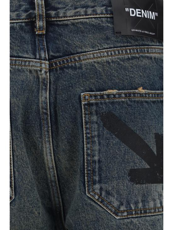 26FW 오프화이트 데님 팬츠 OMYA18JF26DEN00540 461 BLUE - OFF WHITE