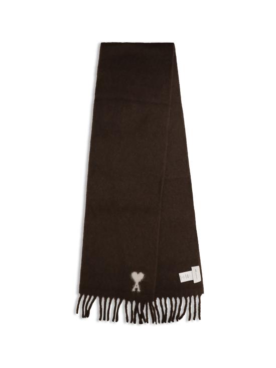 26FW 아미 알파카 아미 드 꾀흐 스카프 USF673AW0004 2221 BROWN - AMI