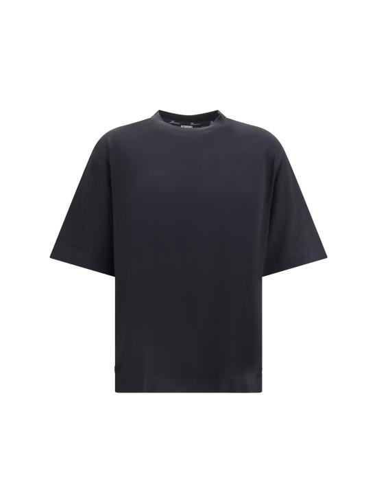 26FW 자크뮈스 롱 카레 반팔 티셔츠 TSM00578AJ00254 990 BLACK