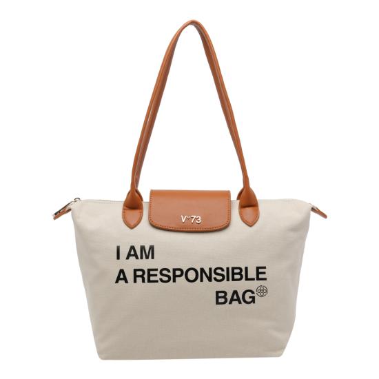 26FW 브이73 토트백 73BS9N001 OFF WHITE CUOIO