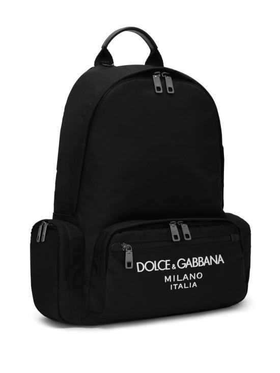 26FW 돌체앤가바나 러버라이즈드 로고 나일론 백팩 BM2197AG182 8B956 BLACK - DOLCE & GABBANA
