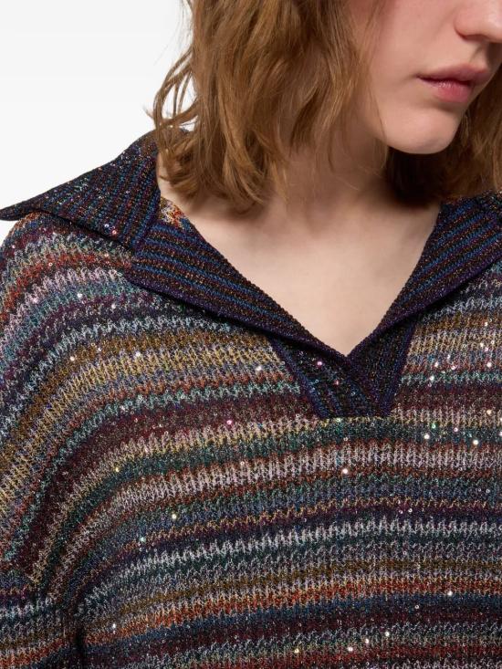 26FW 미소니 긴팔 티셔츠 DS26WN34BC006QSMSQW Multicolor - MISSONI