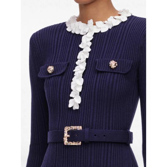 26FW 셀프 포트레이트 원피스 AW26 101S N NAVY BLUE - SELF PORTRAIT