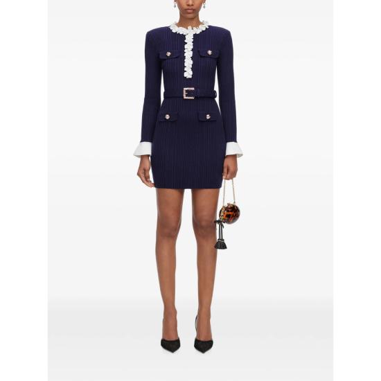 26FW 셀프 포트레이트 원피스 AW26 101S N NAVY BLUE - SELF PORTRAIT