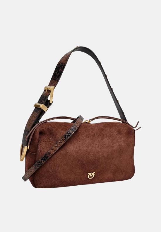 26FW 핑코 토트백 106761A3DB L88J CASTANO INTENSO MATT GOLD - PINKO
