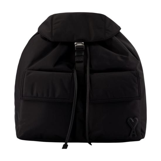 26FW 아미 나일론 마르셀 플랩 백팩 ULL757 AW0001 001 BLACK