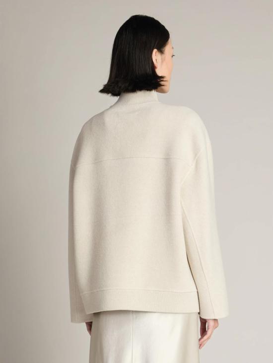 26FW 막스마라 코트 Panno di Misto Lana Panna의 지아카 폭격기 - MAX MARA