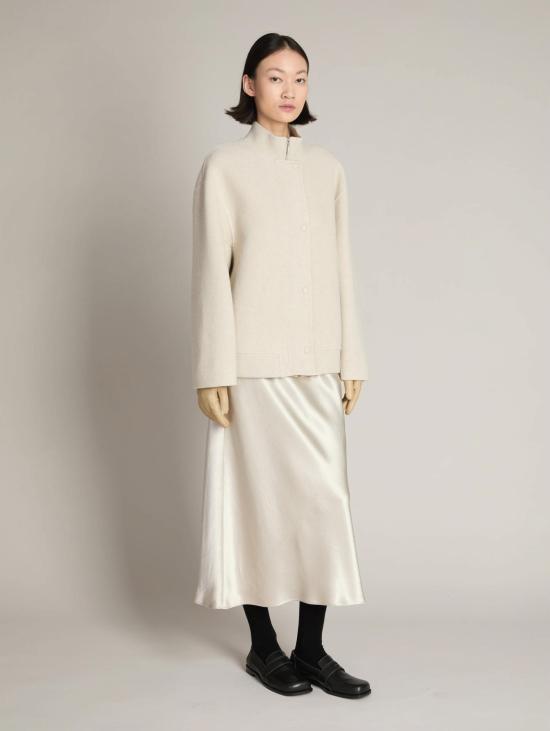 26FW 막스마라 코트 Panno di Misto Lana Panna의 지아카 폭격기 - MAX MARA