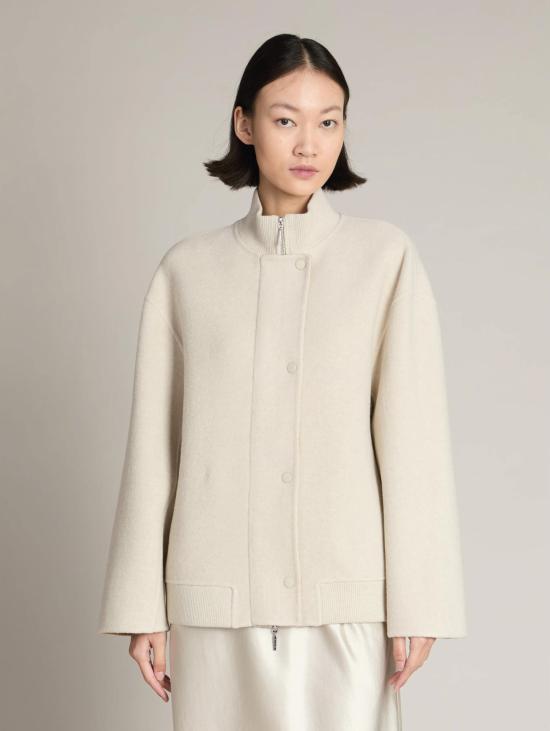 26FW 막스마라 코트 Panno di Misto Lana Panna의 지아카 폭격기