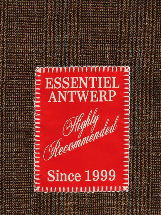 26FW 에센셜앤트워프 자켓 블레이저 도피오페토 오버사이즈 콰드리 마로네 - ESSENTIEL ANTWERP