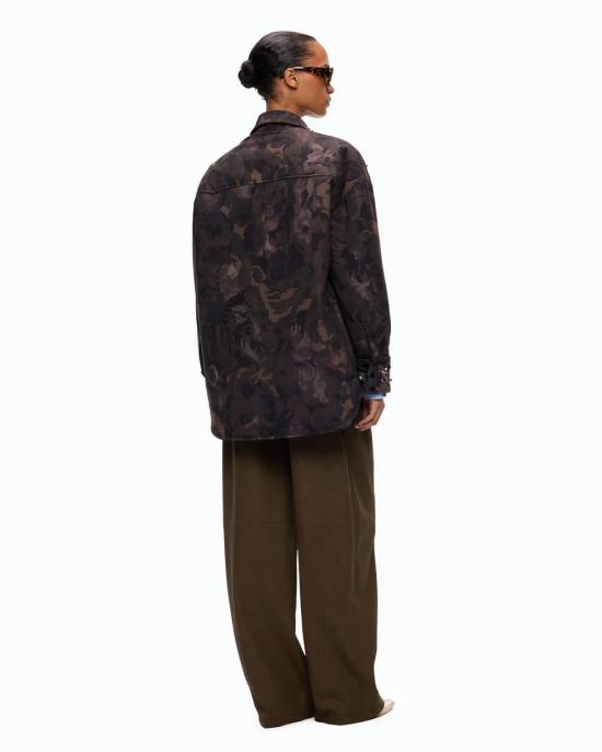 26FW 핑코 셔츠 107916A3LY SD3 MULT VERDE NERO - PINKO