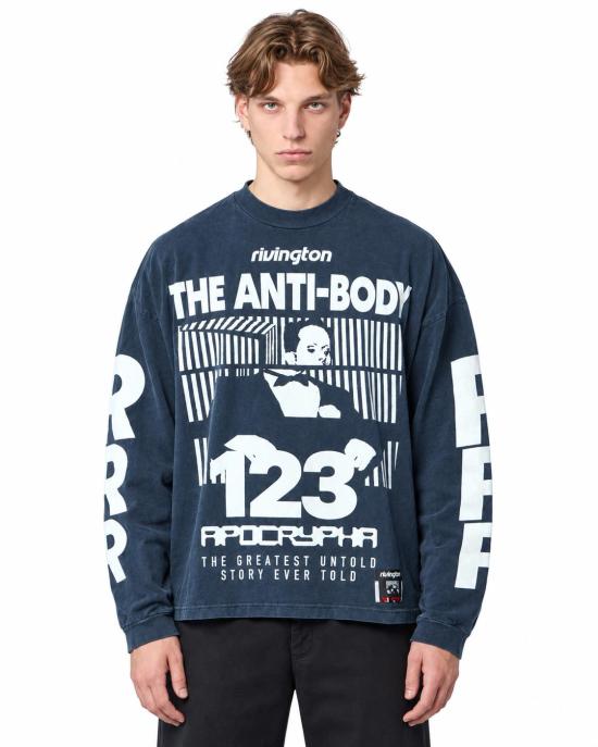 26FW 리빙톤 르아 레비스 123 긴팔 티셔츠 ANTB LS00 BLCK