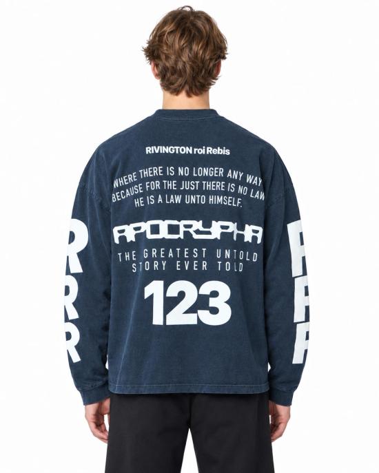 26FW 리빙톤 르아 레비스 123 긴팔 티셔츠 ANTB LS00 BLCK - RIVINGTON ROI REBIS 123