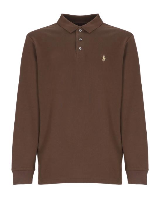26FW 랄프 로렌 폴로 티셔츠 710955081 502 BROWN