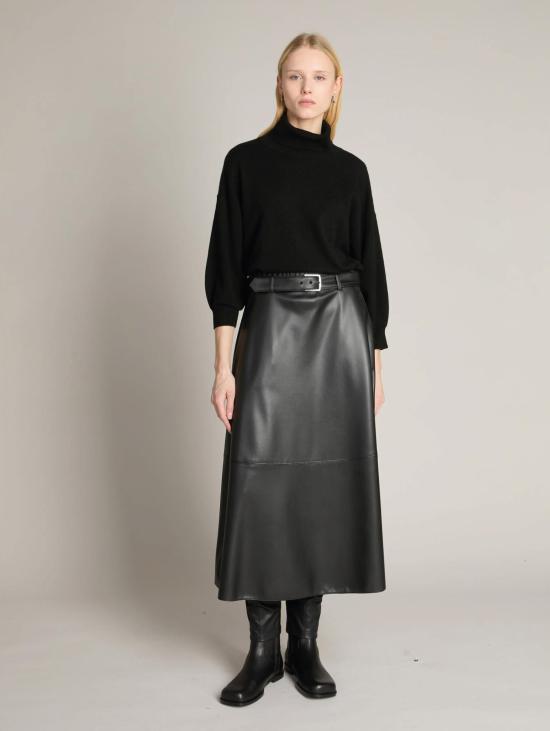 26FW 막스마라 스웨터 Maglia Collo Alto 크롭 테스타 네로 - MAX MARA