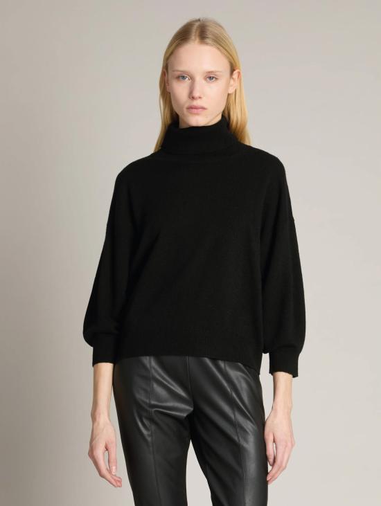 26FW 막스마라 스웨터 Maglia Collo Alto 크롭 테스타 네로