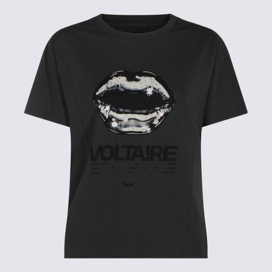 26FW 자딕앤볼테르 반팔 티셔츠 JWTS02925 009 CARBONE - ZADIG & VOLTAIRE