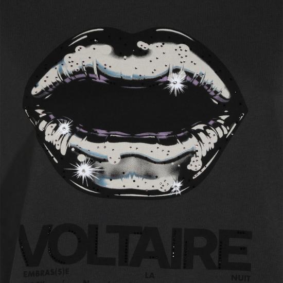26FW 자딕앤볼테르 반팔 티셔츠 JWTS02925 009 CARBONE - ZADIG & VOLTAIRE