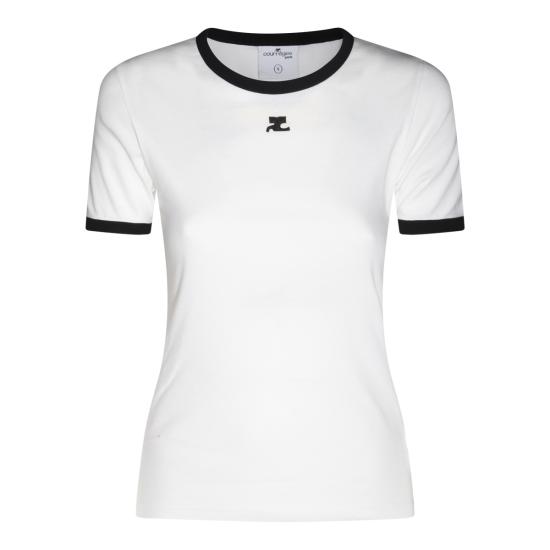 26FW 쿠레쥬 반팔 티셔츠 VESJTS017 JS00700098 HERITAGE WHITE BLACK