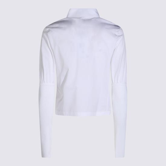 26FW 알라이아 셔츠 AA9C1023T611D 000 BLANC - ALAIA
