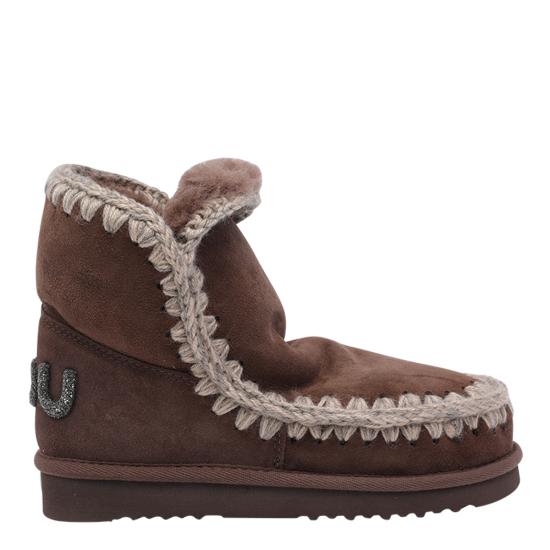 26FW 모우 에스키모 18 글리터 로고 부츠 101050A BRPEP BROWN
