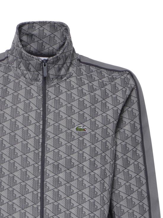26FW 라코스테 모노그램 집업 스웨트셔츠 SH1368 41I GREY - LACOSTE