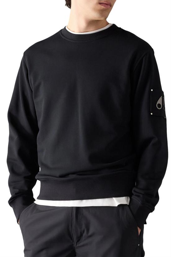 26FW 무스너클 하츠필드 크루넥 스웨트 셔츠 M35MS706 292 BLACK - MOOSE KNUCKLES