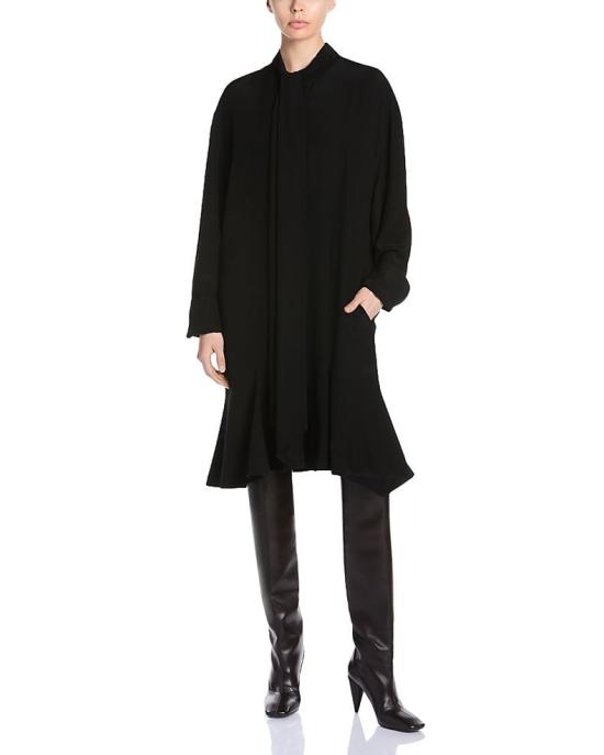 26FW 스텔라 맥카트니 미디 원피스 6A0765SY206 1000 BLACK