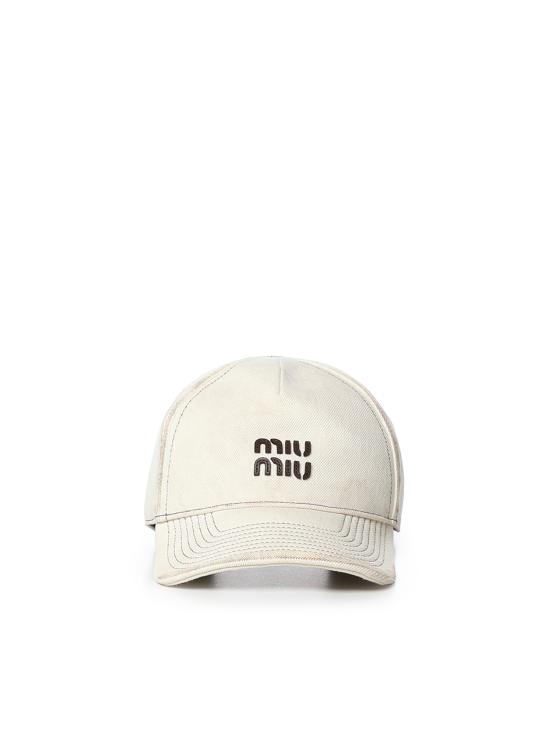 26FW 미우미우 모자 5HC37M 2G84F0009 WHITE