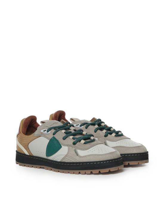 26FW 필립모델 스니커즈 PGLU TRV1 WHITE BEIGE GREEN - PHILIPPE MODEL