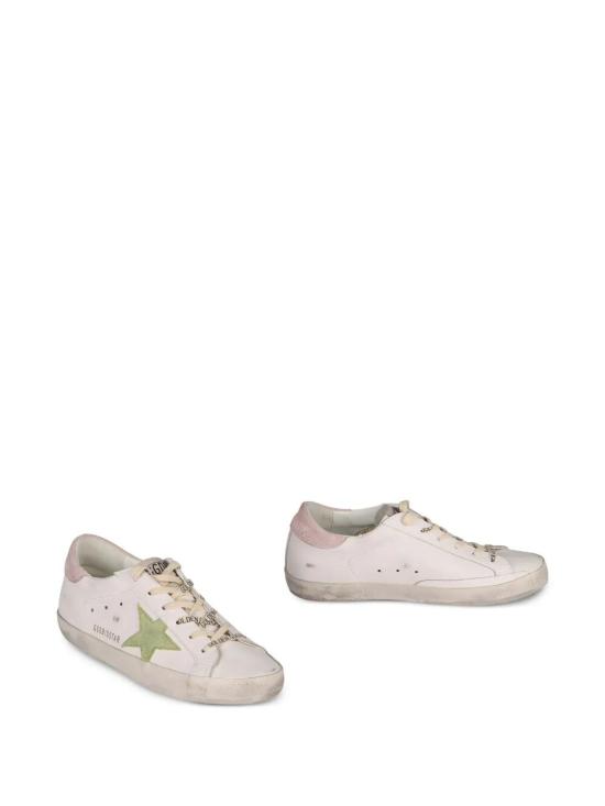 26FW 골든구스 SUPER STAR 슈퍼 스타 클래식 스니커즈 GWF00101 F006558 12120 12120 WHITE LIGHT GREEN ANTIQUE PINK - GOLDEN GOOSE