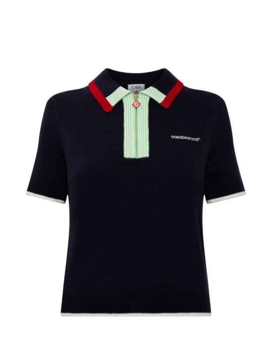 26FW 카사블랑카 폴로 티셔츠 WPF26KW85601 NAVY