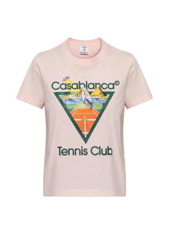 26FW 카사블랑카 반팔 티셔츠 WPF26JTS02002 TENNIS CLUB TRIANGLE