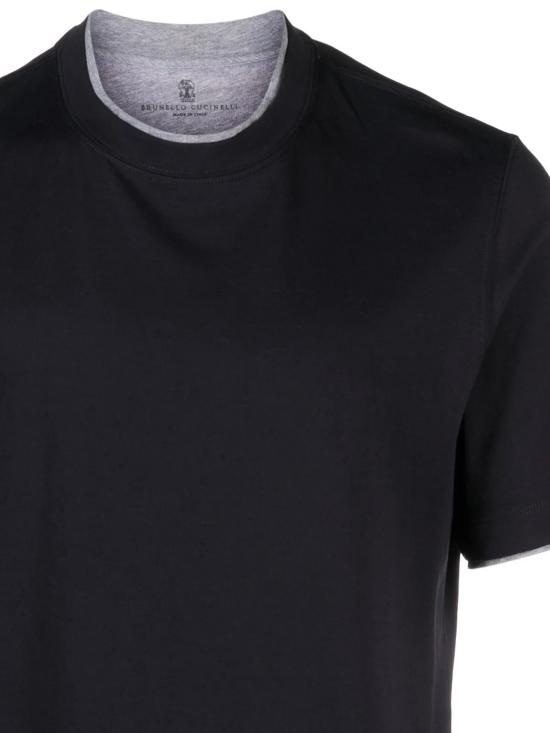26FW 브루넬로 쿠치넬리 자수 로고 티셔츠 M0B137427 CW893 - BRUNELLO CUCINELLI