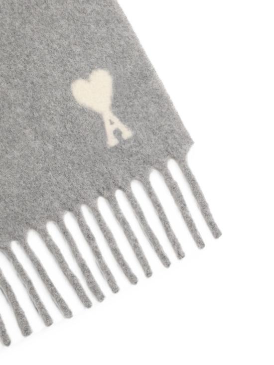 26FW 아미 알파카 아미 드 꾀흐 스카프 USF673 AW0004095 GRIS CENDRE - AMI