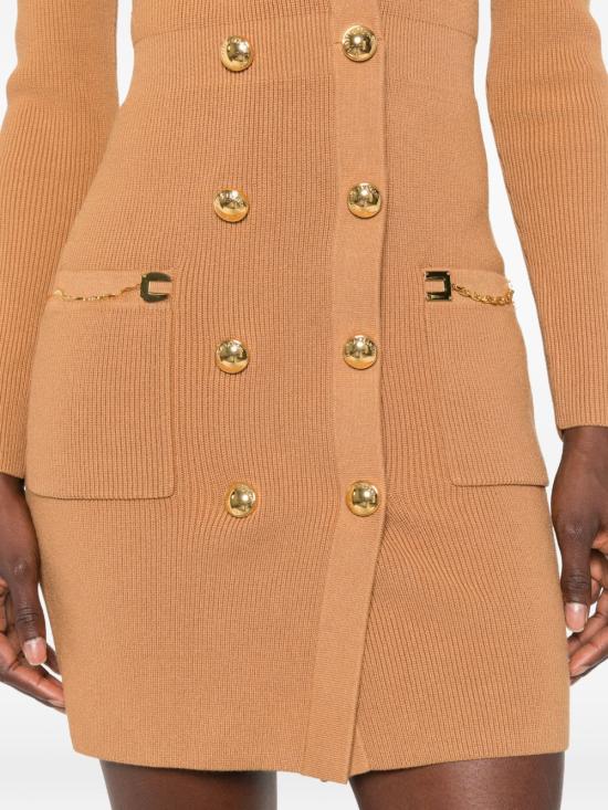 26SS 엘리자베타프랜치 미디 원피스 AM80S61E2 AI6 CAMEL - ELISABETTA FRANCHI